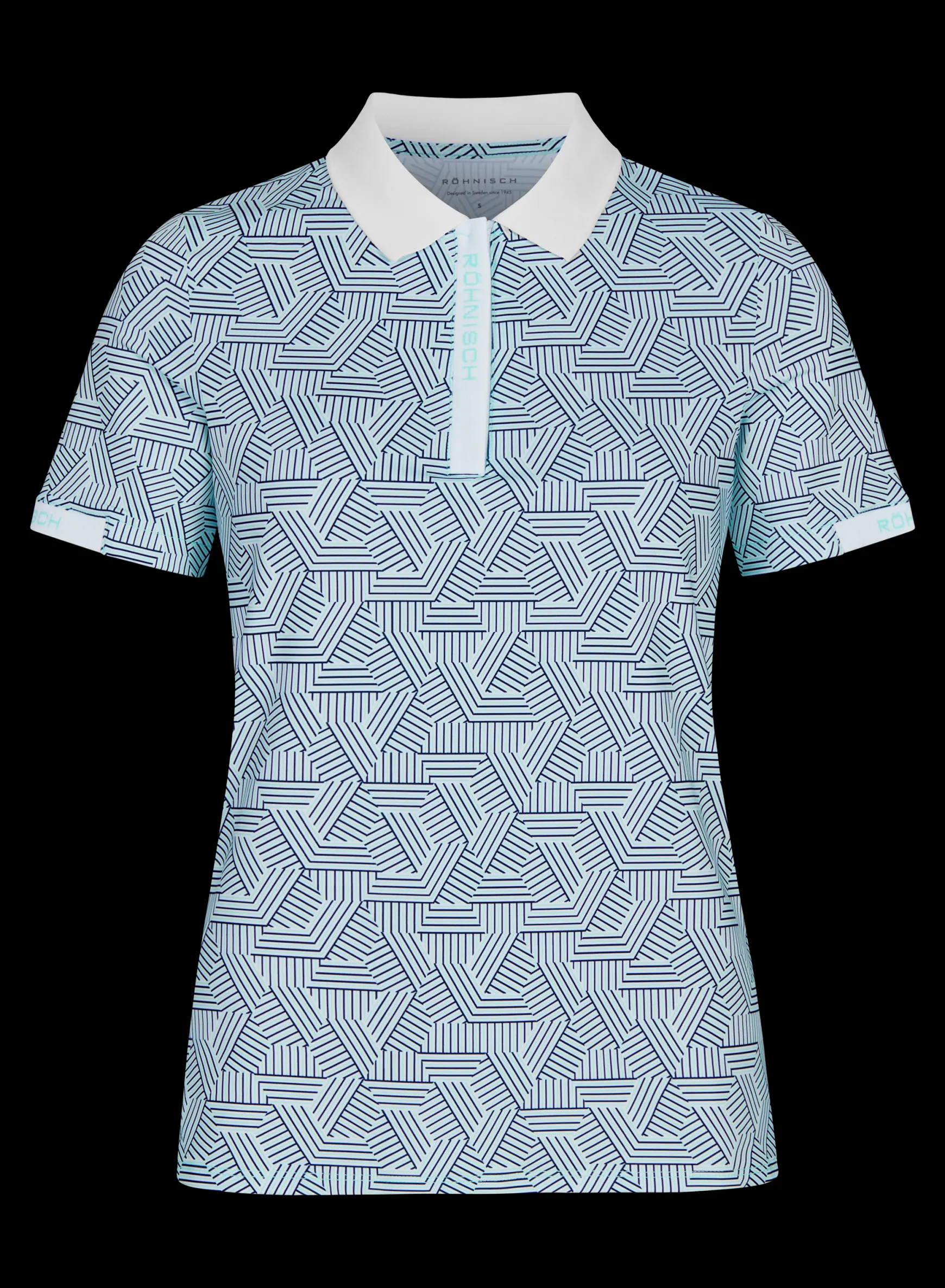 Abby Poloshirt, Hexagon Mint