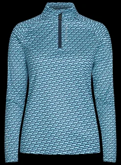 Addy Long Sleeve, Capri Blue Retro R Mono