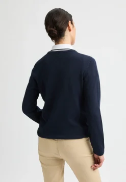 Adela Knitted Sweater, Navy