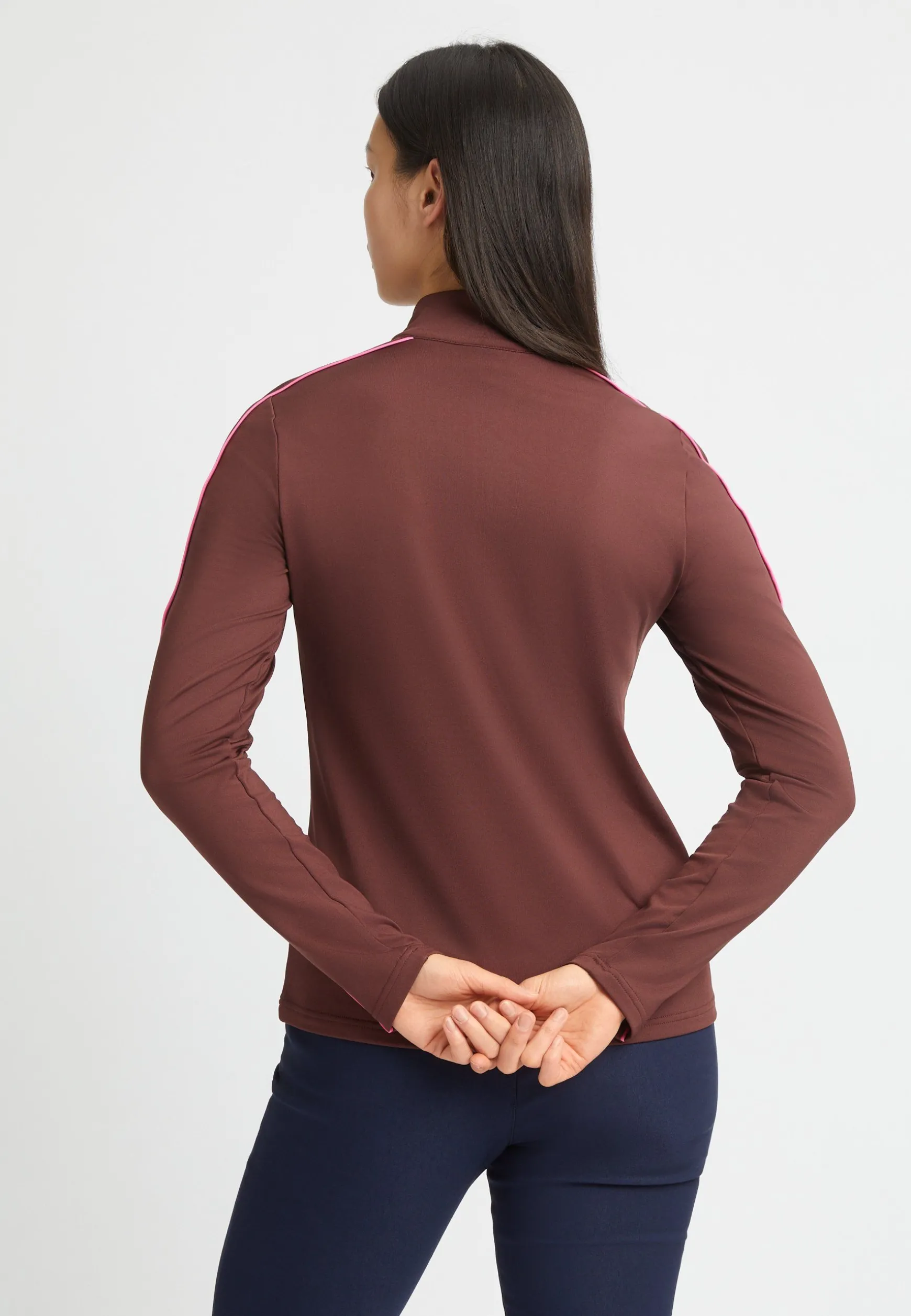 Amie Brushed Midlayer, Bitter Chocolate