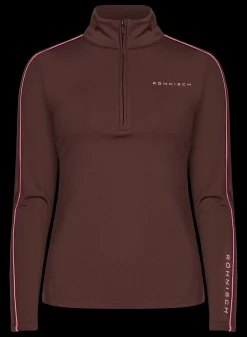 Amie Brushed Midlayer, Bitter Chocolate