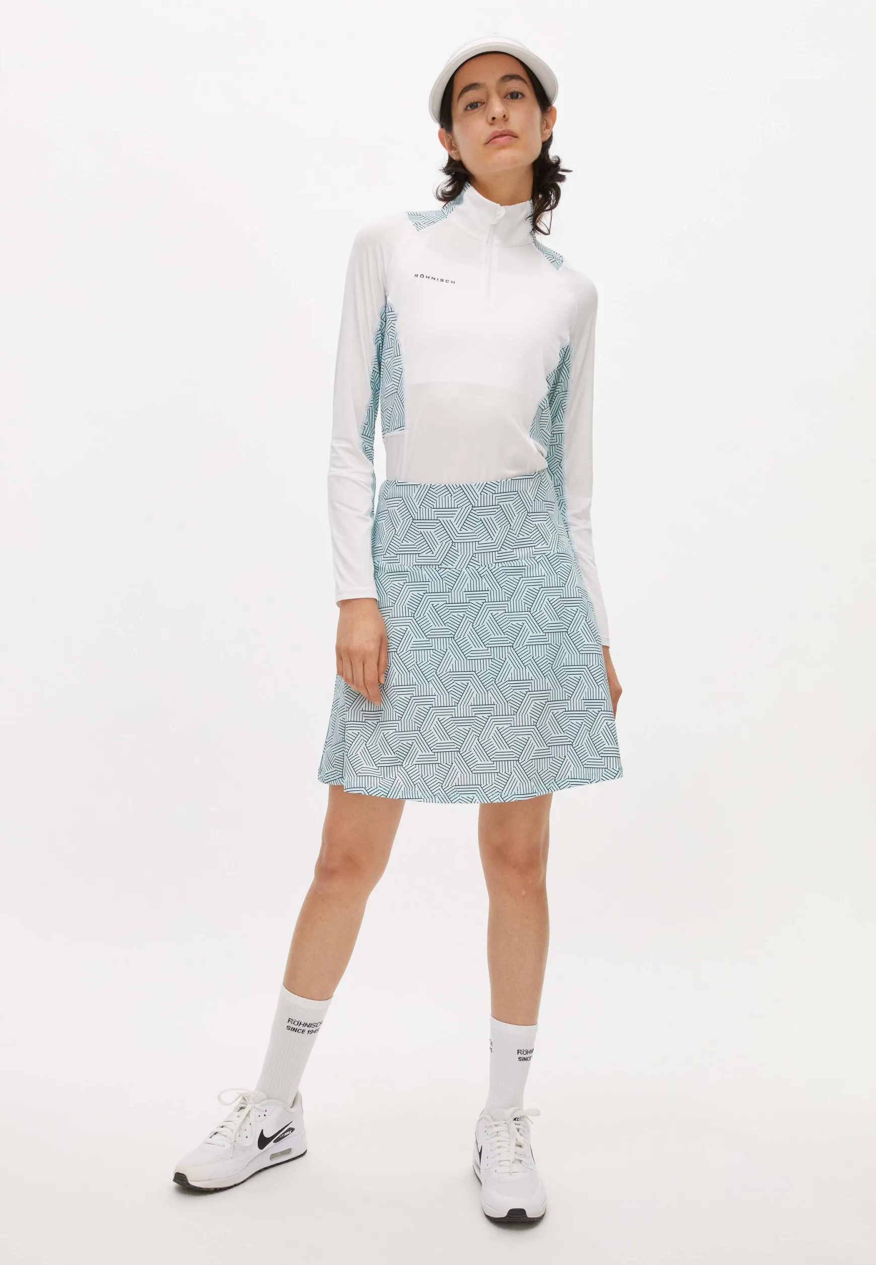 Bonnie Printed Longsleeve, Hexagon Mint