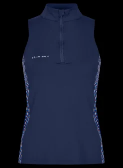 Bonnie Printed Sleeveless, Logo Blue