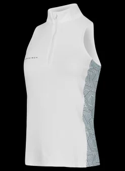 Bonnie Printed Sleeveless, Hexagon Mint