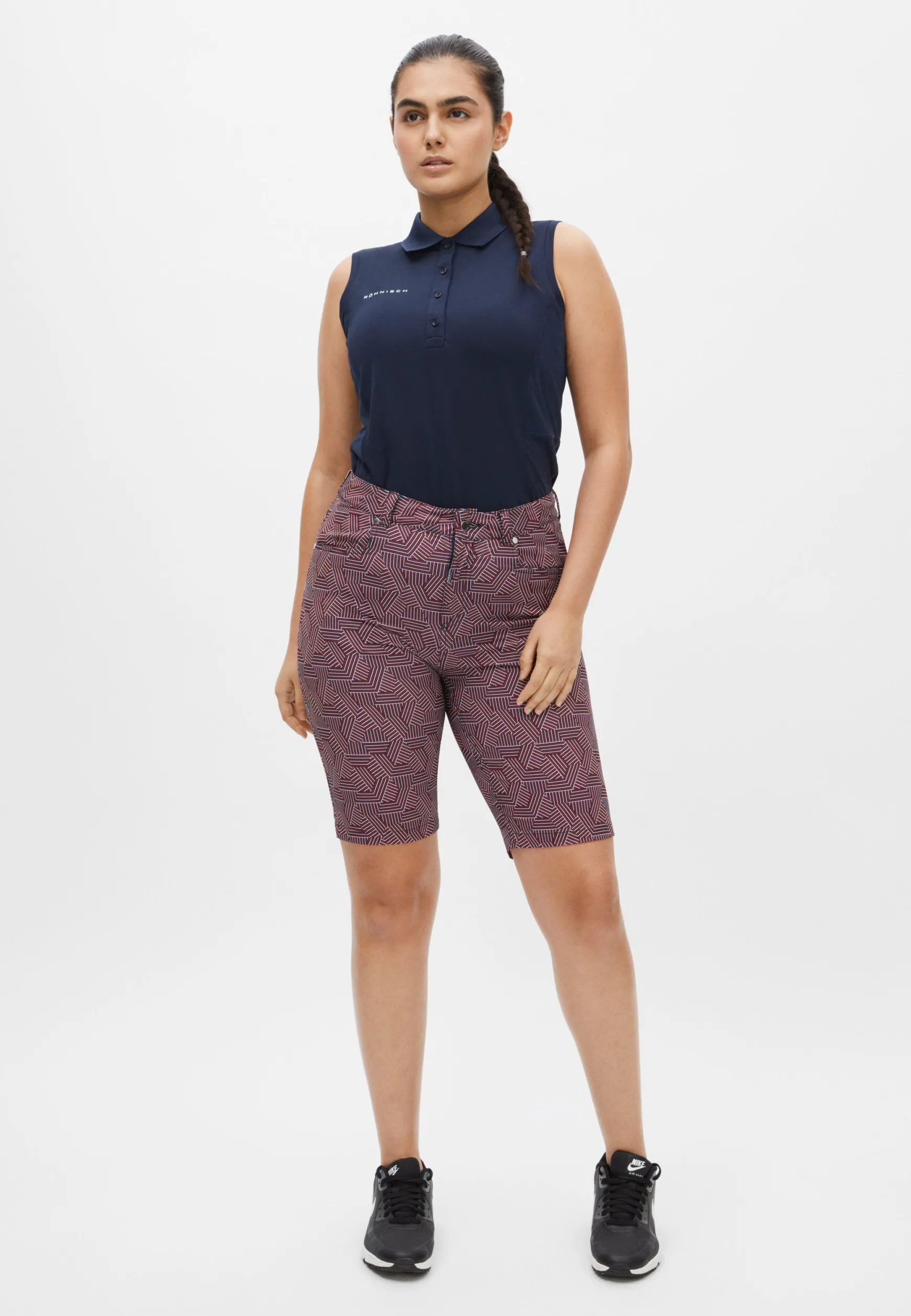 Chie Comfort Bermuda, Hexagon Red