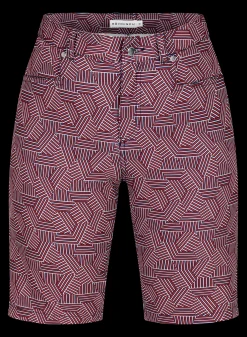 Chie Comfort Bermuda, Hexagon Red