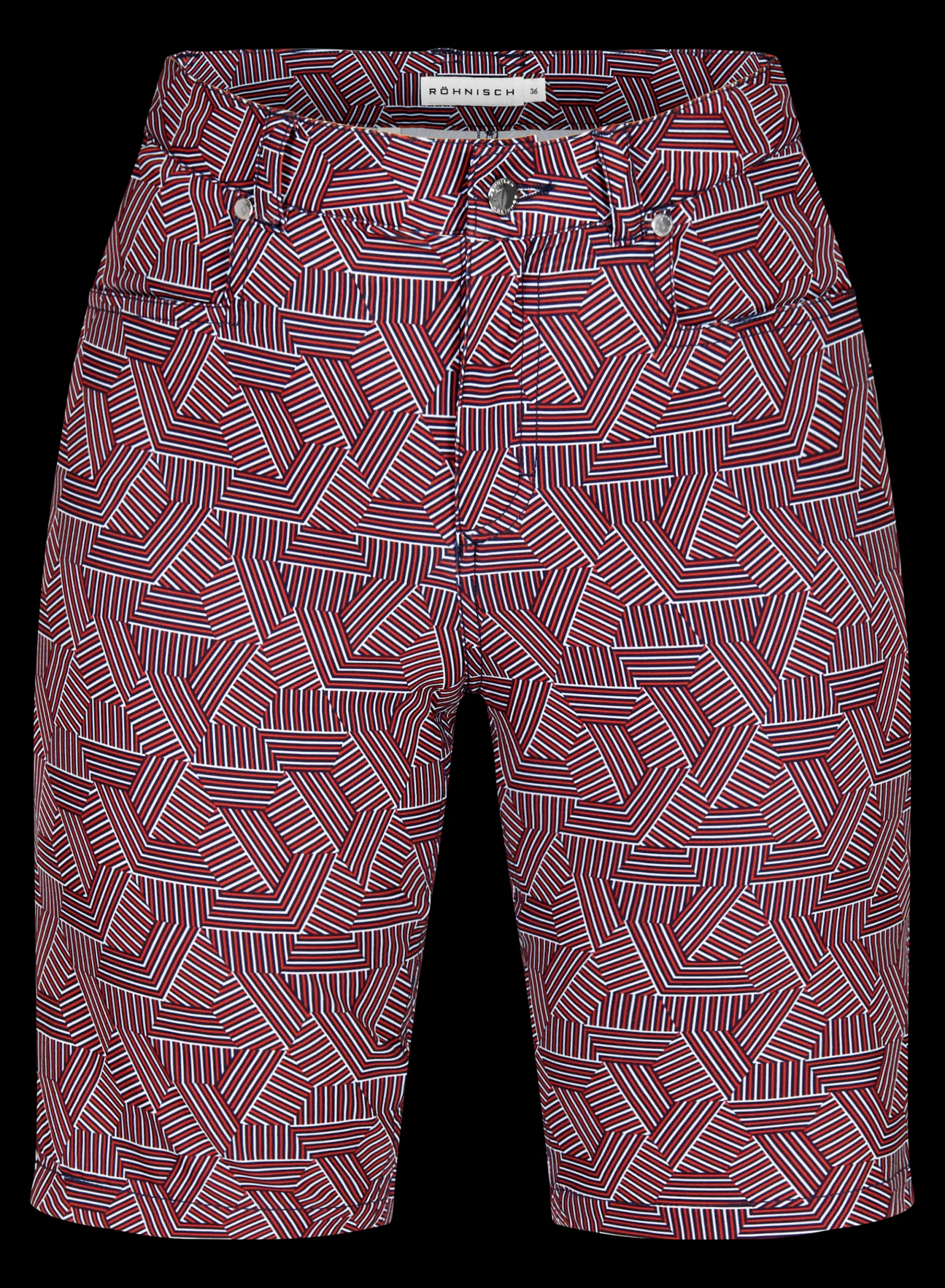 Chie Comfort Bermuda, Hexagon Red