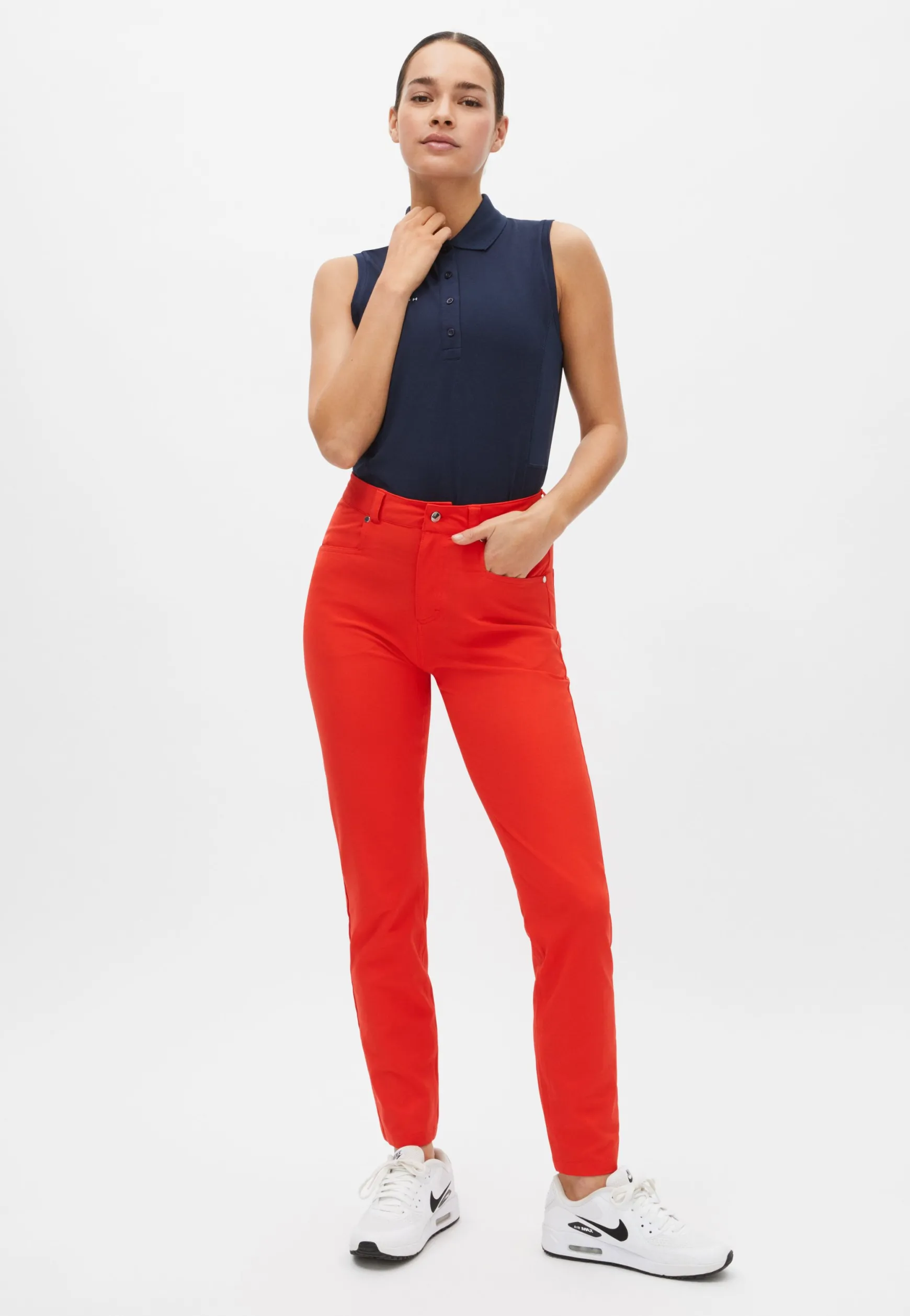 Chie Comfort Pants 30, Flame Scarlet