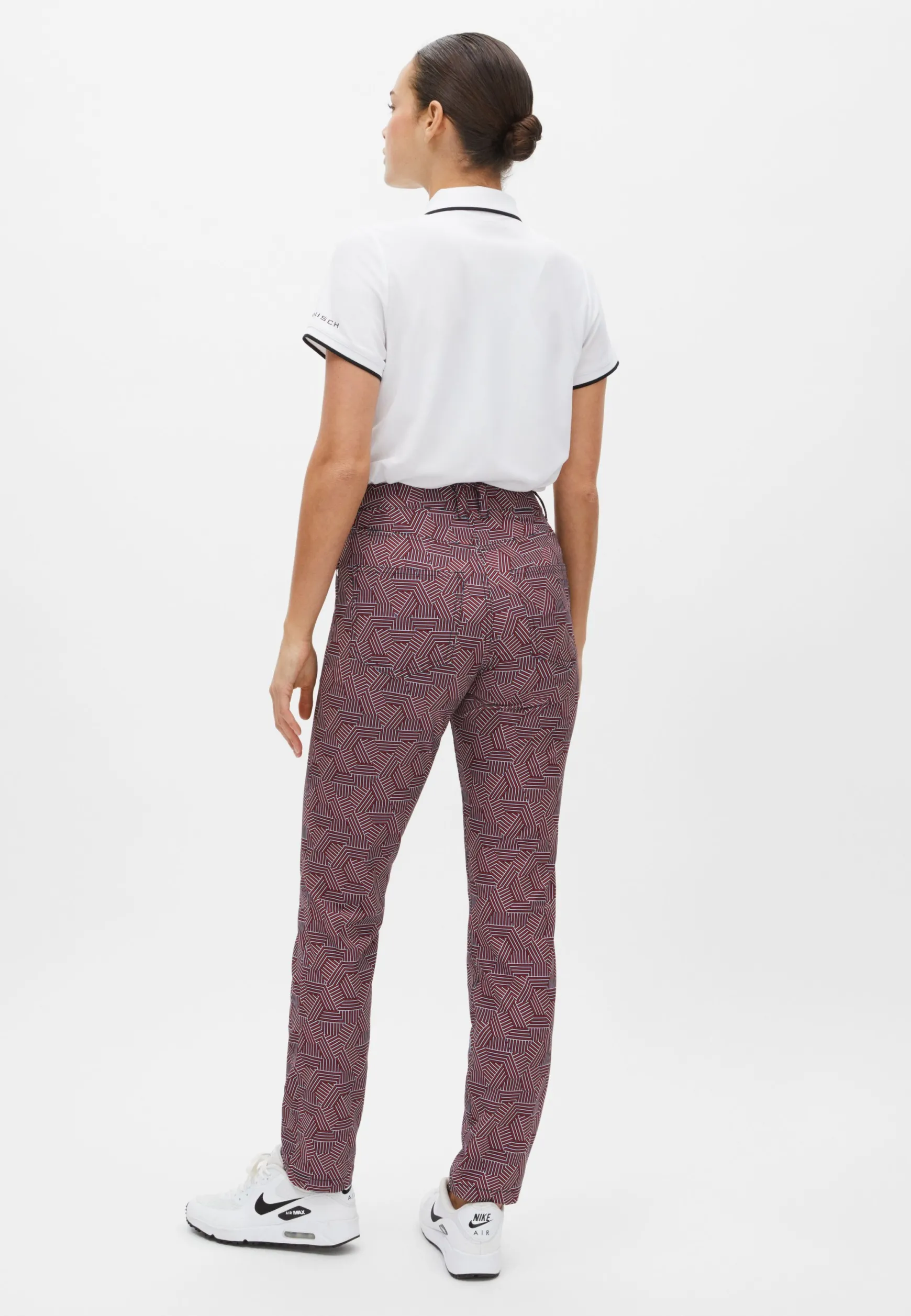 Chie Comfort Pants 30, Hexagon Red