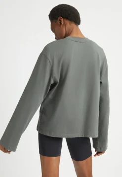 Cotton Melange Long Sleeve, Dark Shadow