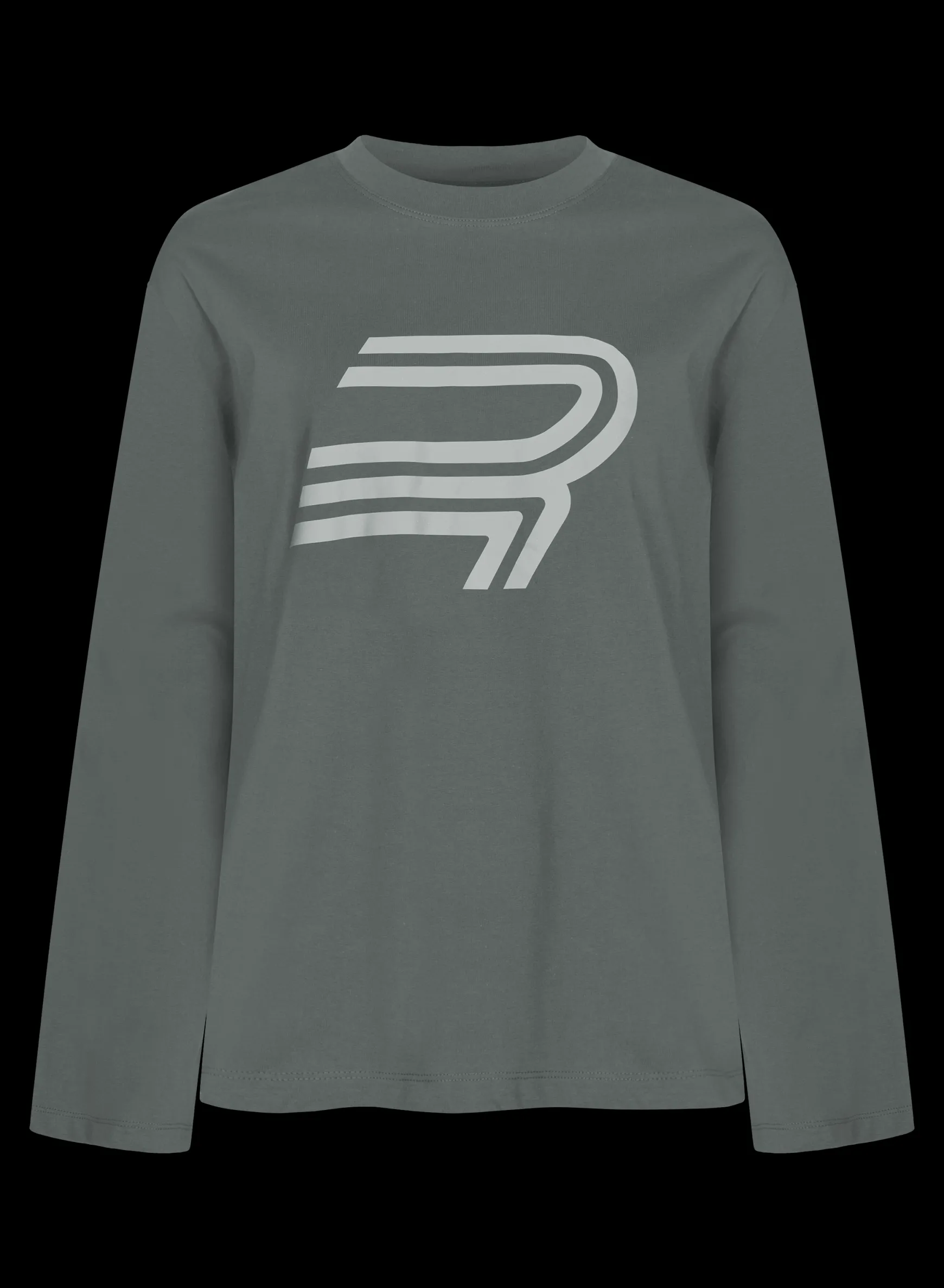 Cotton Melange Long Sleeve, Dark Shadow