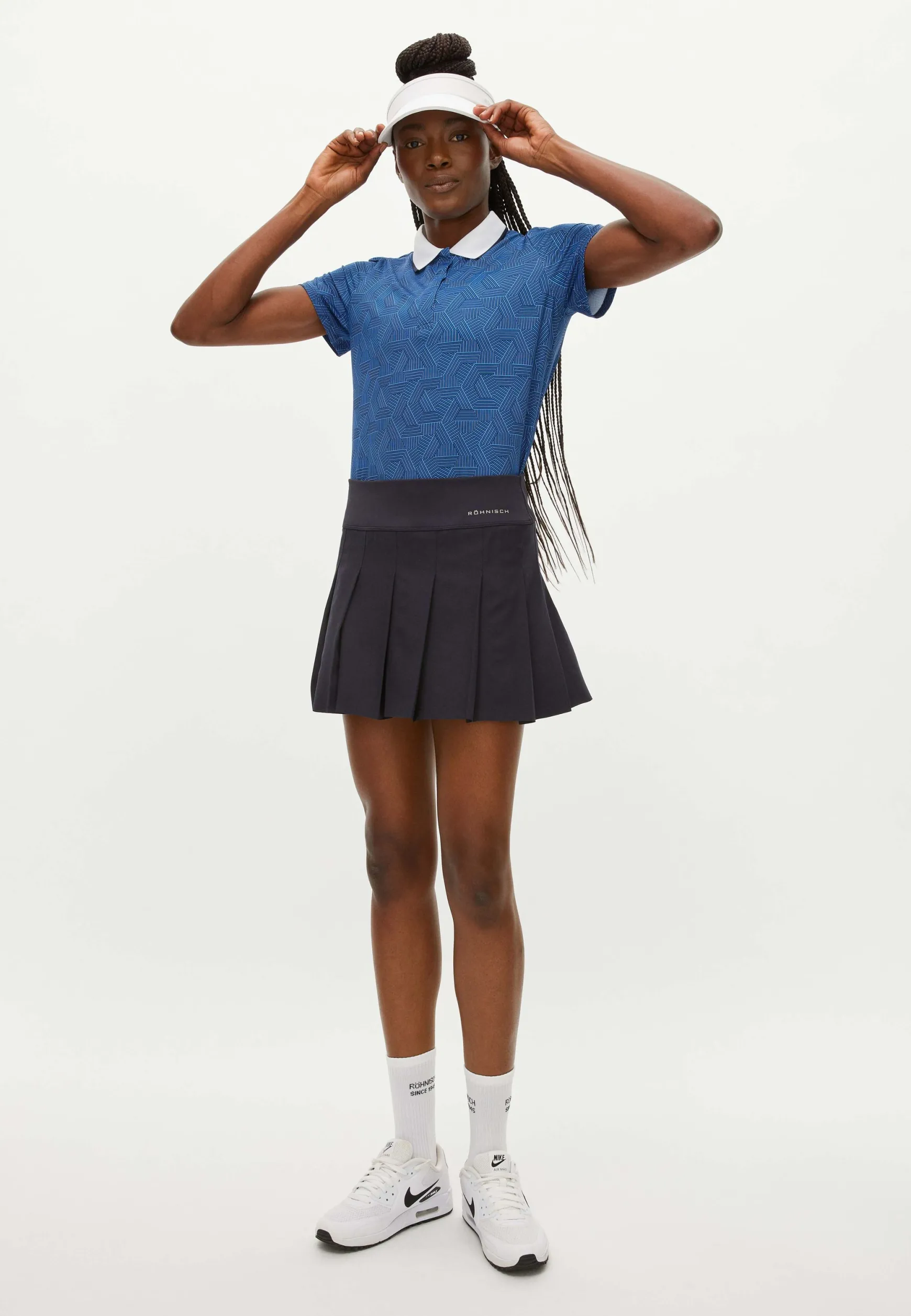 Deni Poloshirt, Hexagon Blue