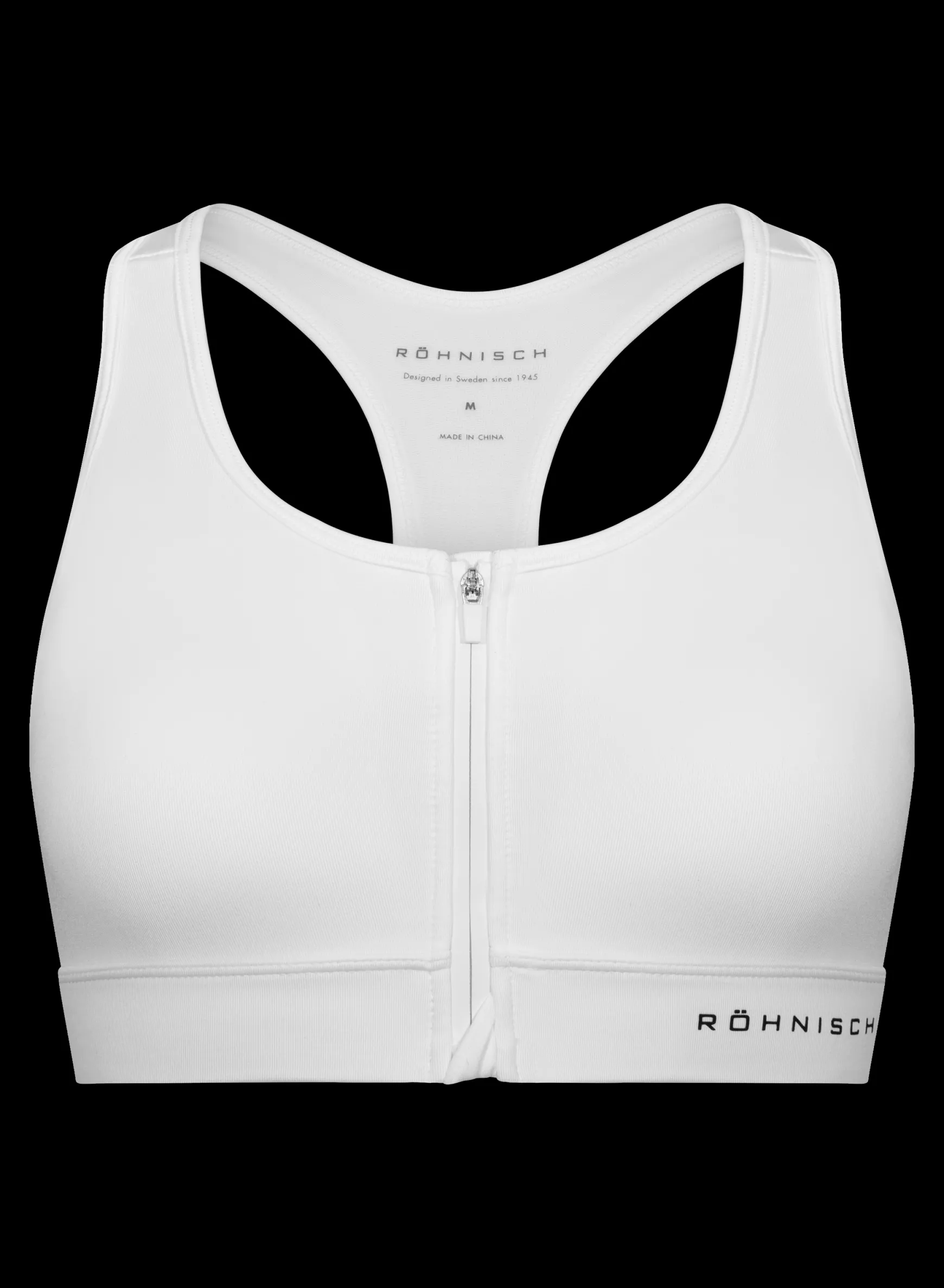 Essential Zip Sportsbra, White