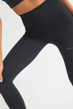 Flattering Curved High Waist Tights, Black