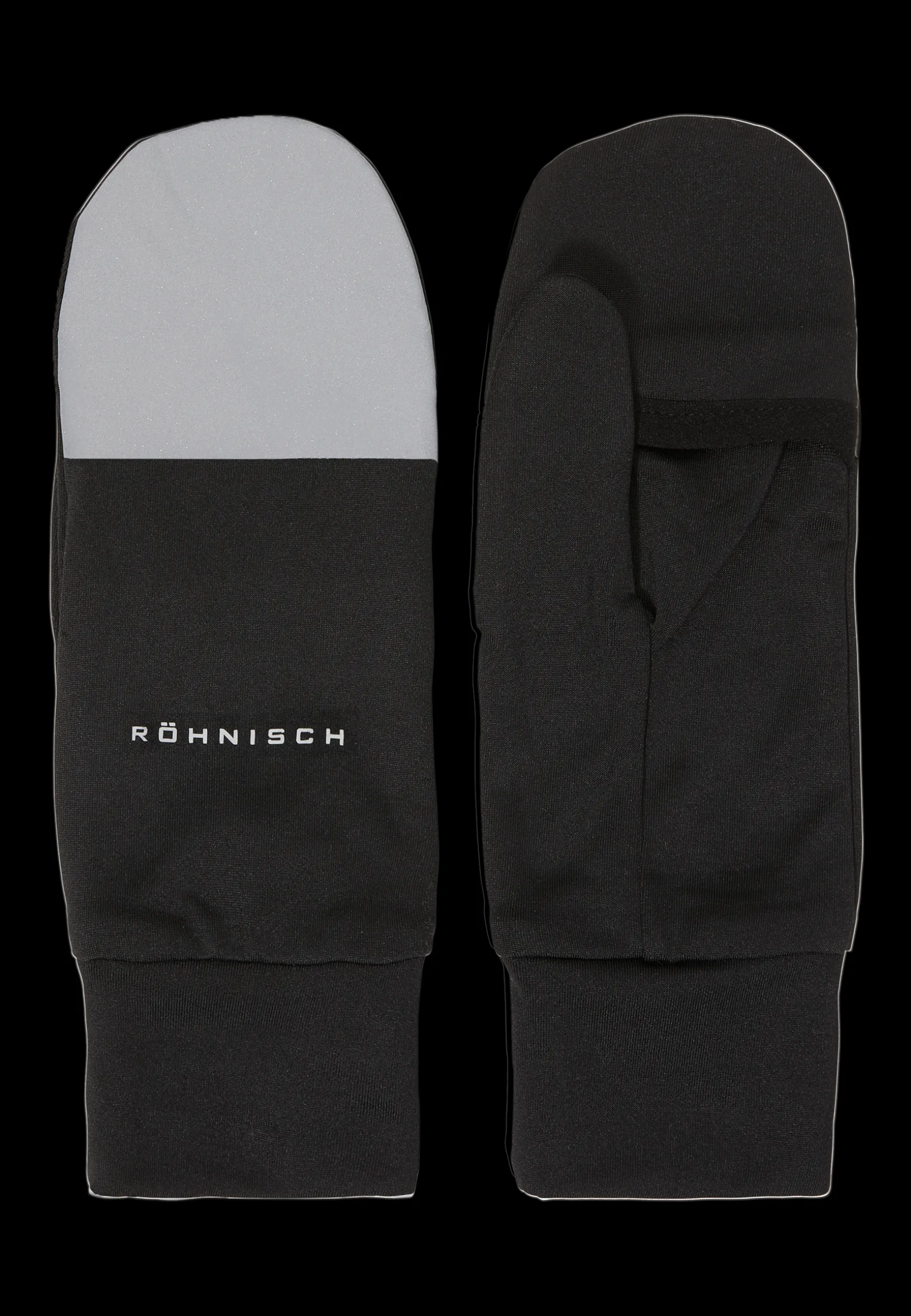 Glow Running Mittens, Black