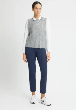 Ina Knitted Vest, Grey Melange