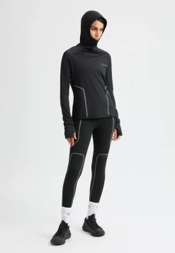 Jacquard Hood Long Sleeve, Black