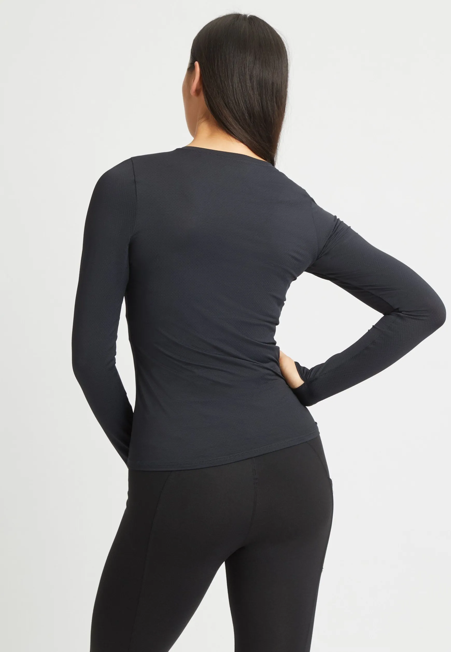 Jacquard Long Sleeve, Black