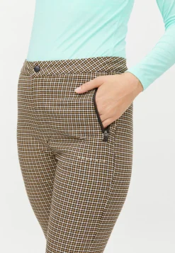 Jess Yarndye Pants, Minicheck Brown