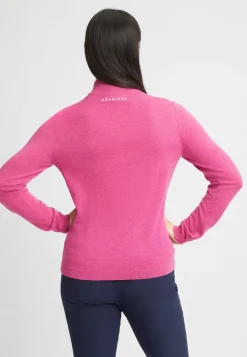 Kora Knitted Half Zip, Carmine Rose