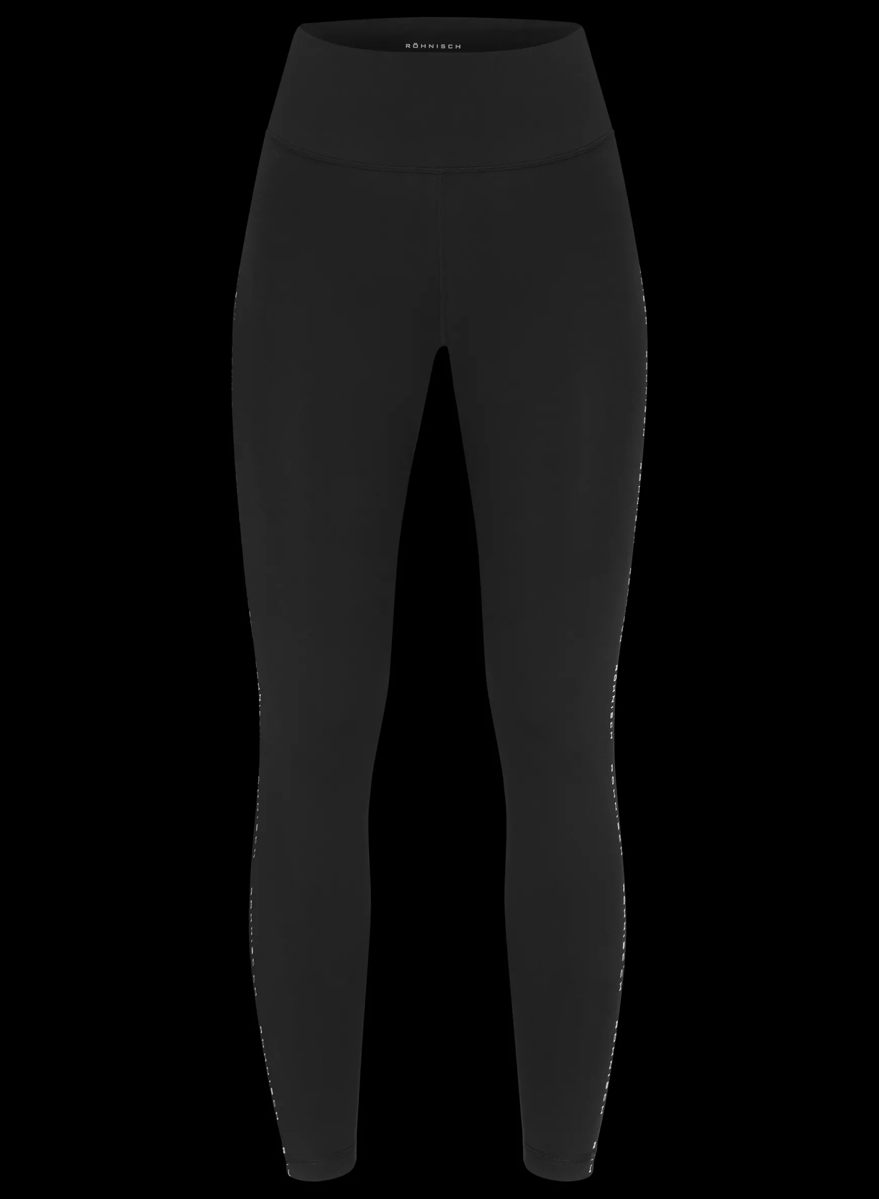 Logo High Waist Tights, Black