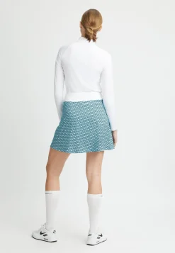 Luna Long Skort, Capri Blue Retro R Mono