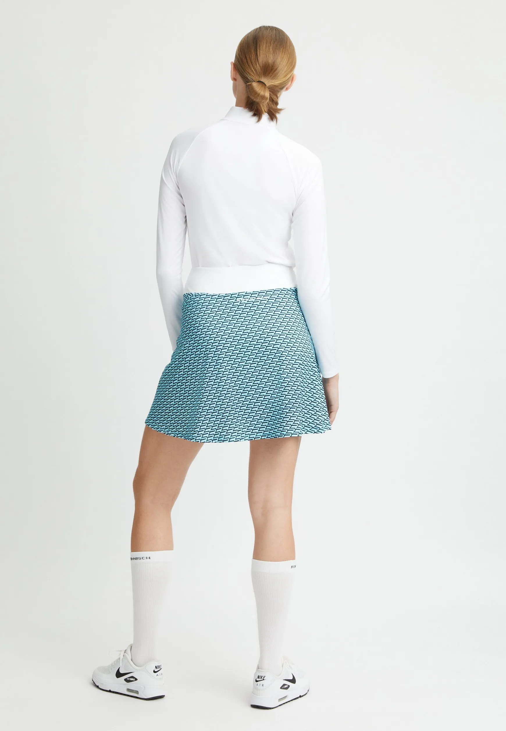 Luna Long Skort, Capri Blue Retro R Mono