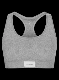 Micro Rib Soft Bra, Grey Melange
