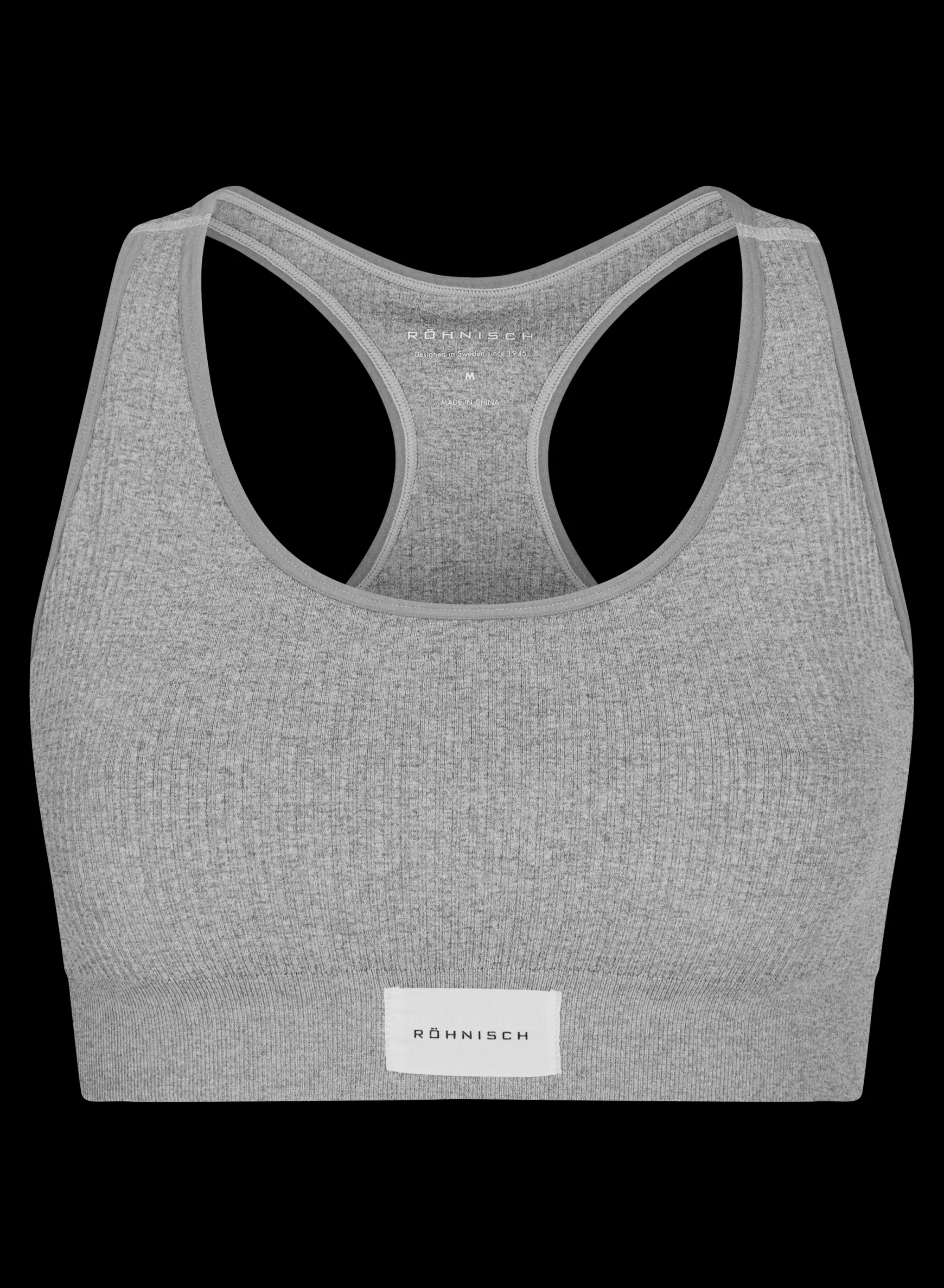 Micro Rib Soft Bra, Grey Melange