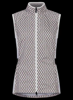 Miles Wind Vest, Logo Beige