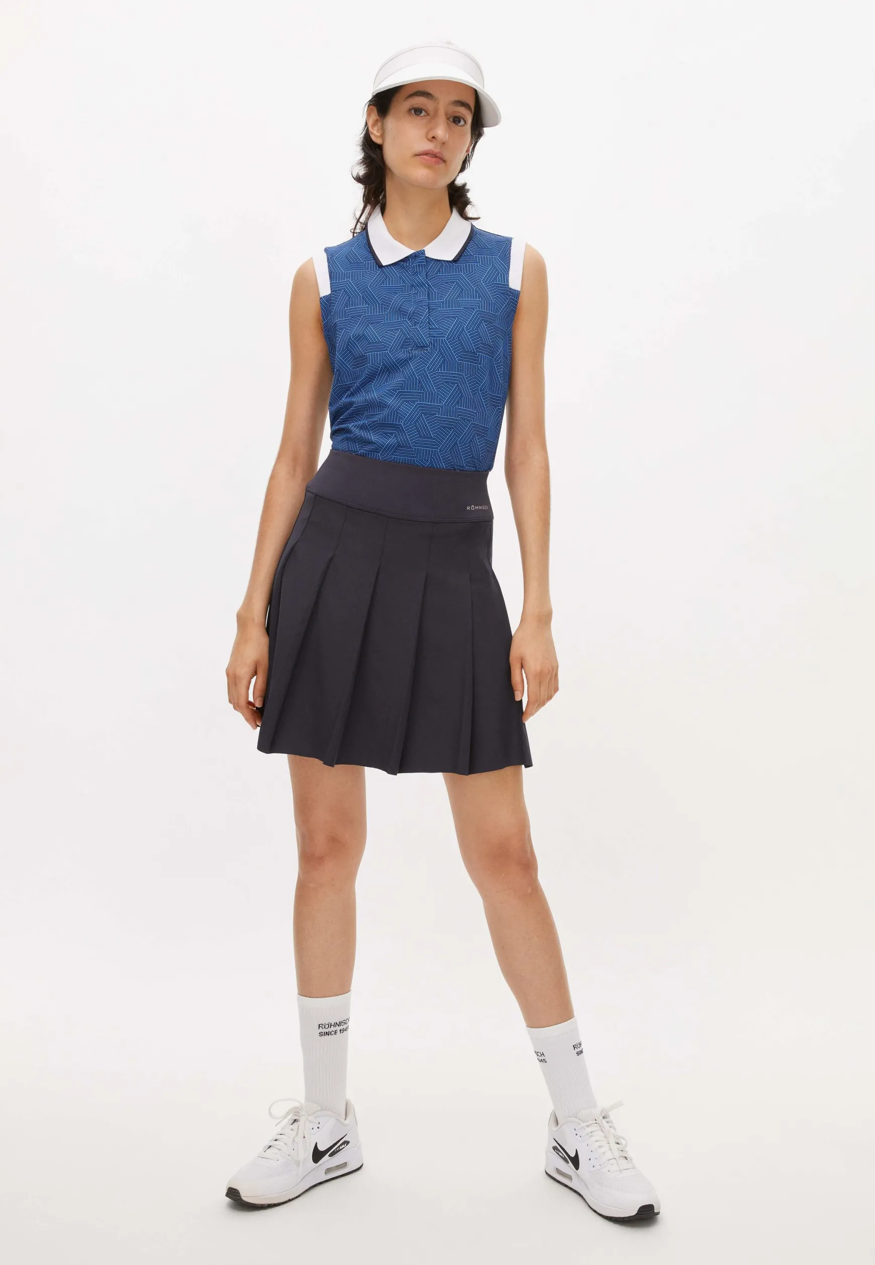 Mira Pleated Regular Skort, Navy