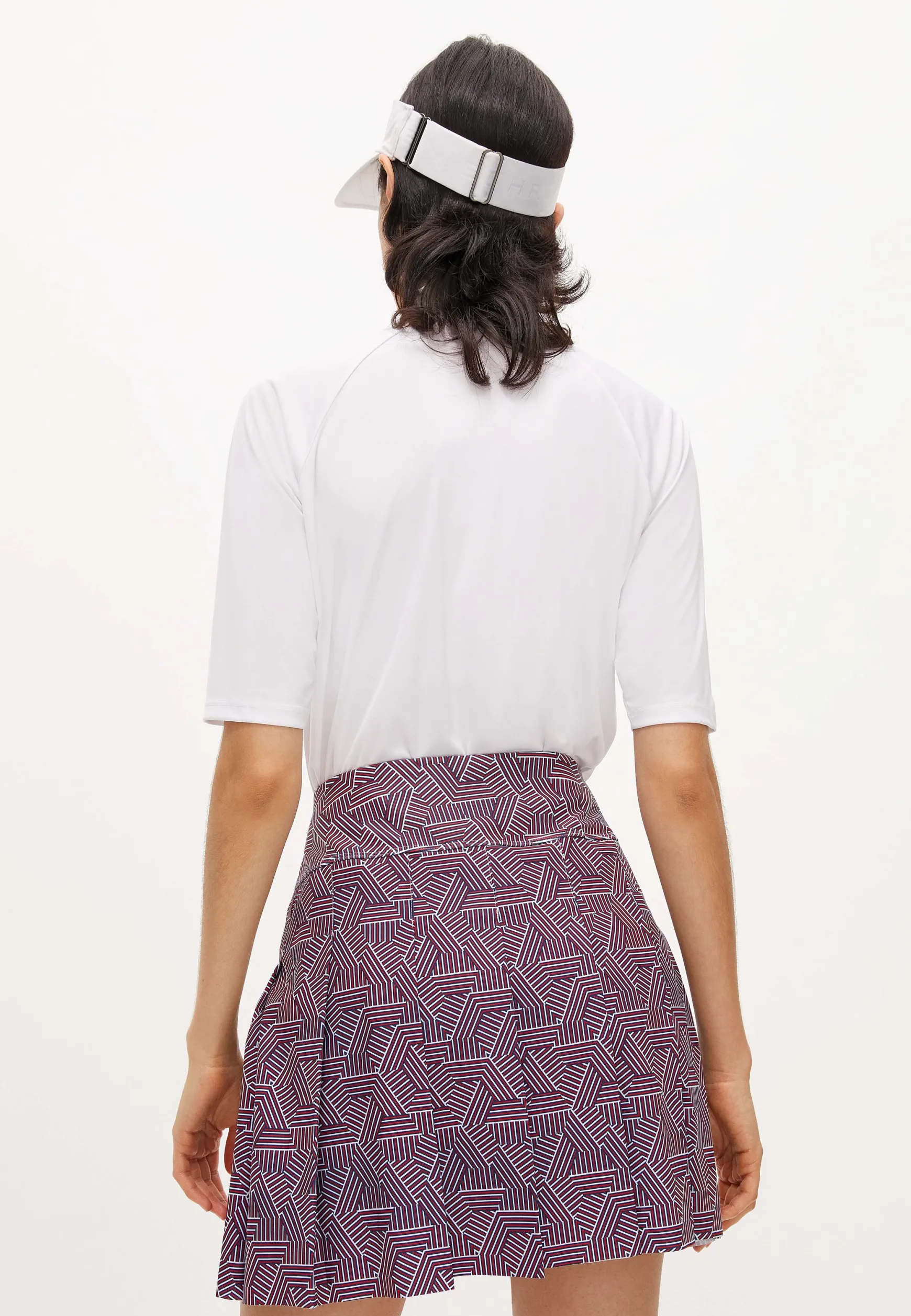 Mira Pleated Skort, Hexagon Red