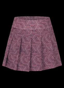 Mira Pleated Skort, Hexagon Red