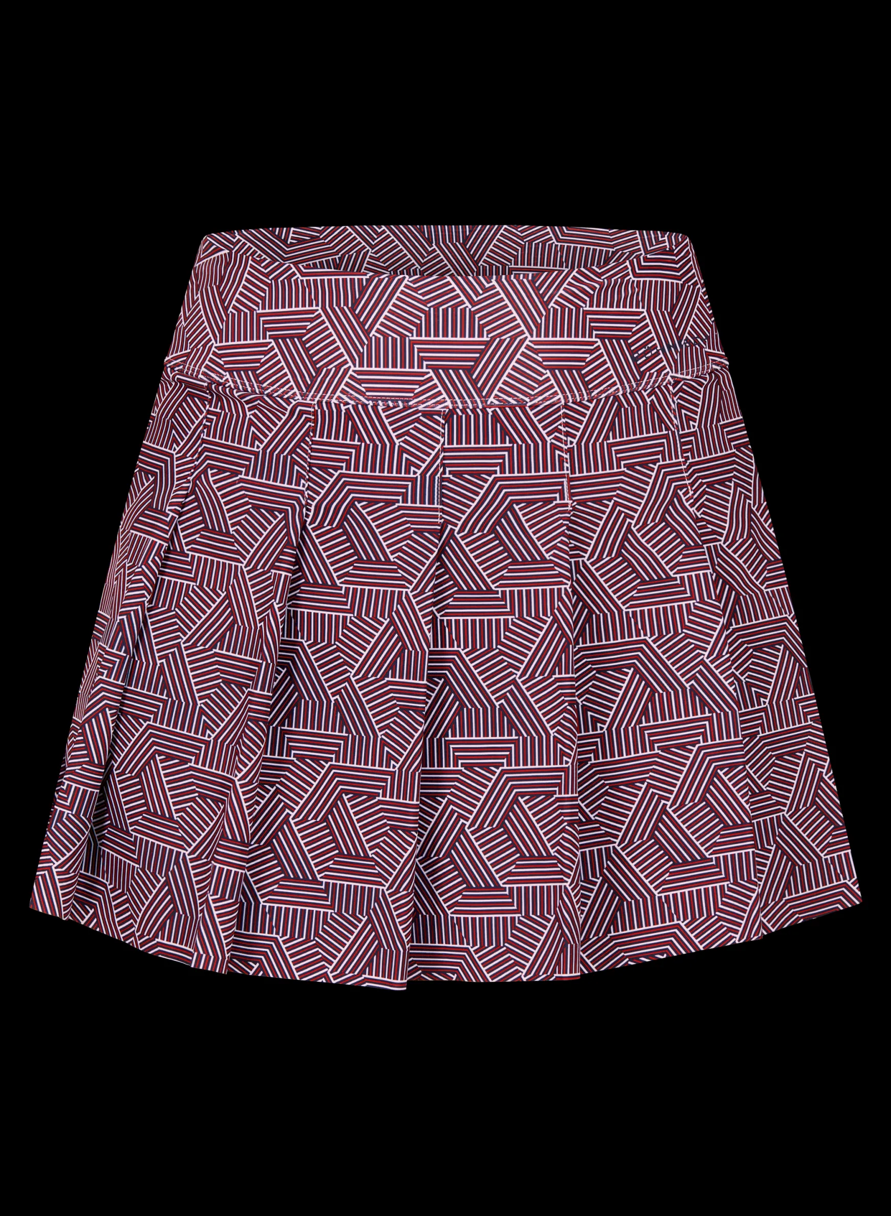 Mira Pleated Skort, Hexagon Red