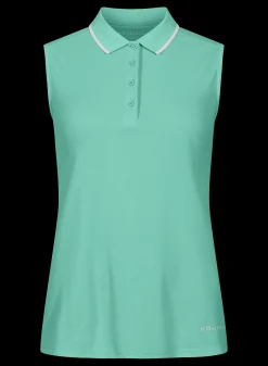 Miriam Sleeveless Poloshirt, Ice Green