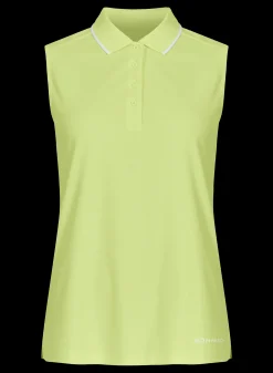 Miriam Sleeveless Poloshirt, Sunny Lime