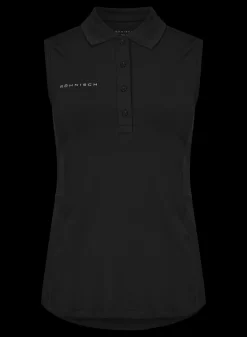 Nicky Sleeveless Poloshirt, Black