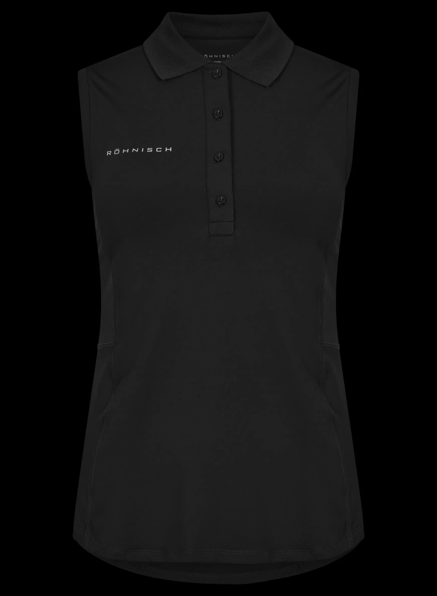 Nicky Sleeveless Poloshirt, Black