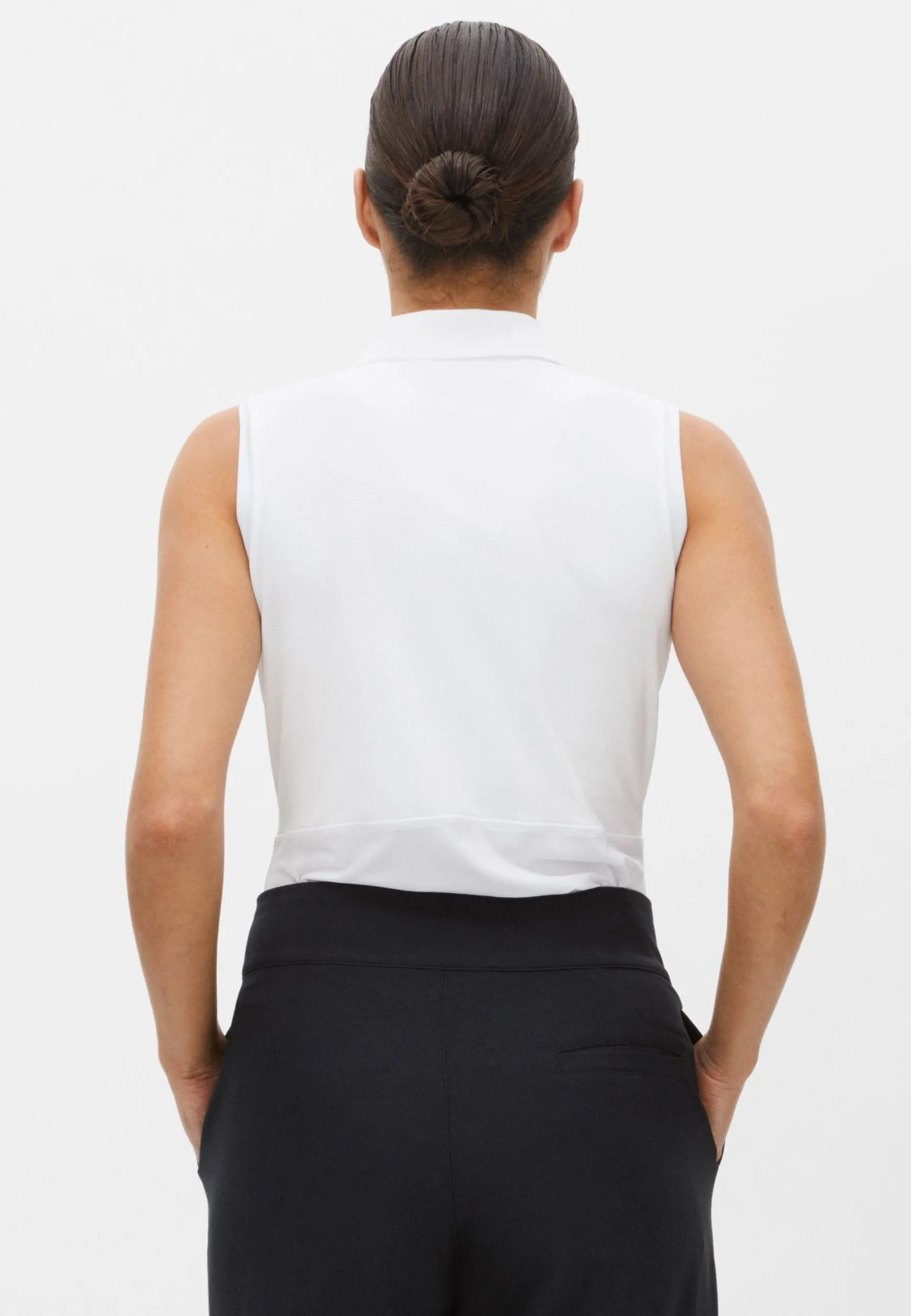 Nicky Sleeveless Poloshirt, White
