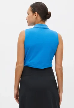 Nicky Sleeveless Poloshirt, French Blue