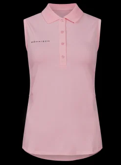 Nicky Sleeveless Poloshirt, Orchid Pink