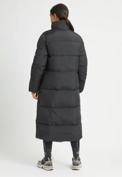 Pebble Drawstring Coat, Black