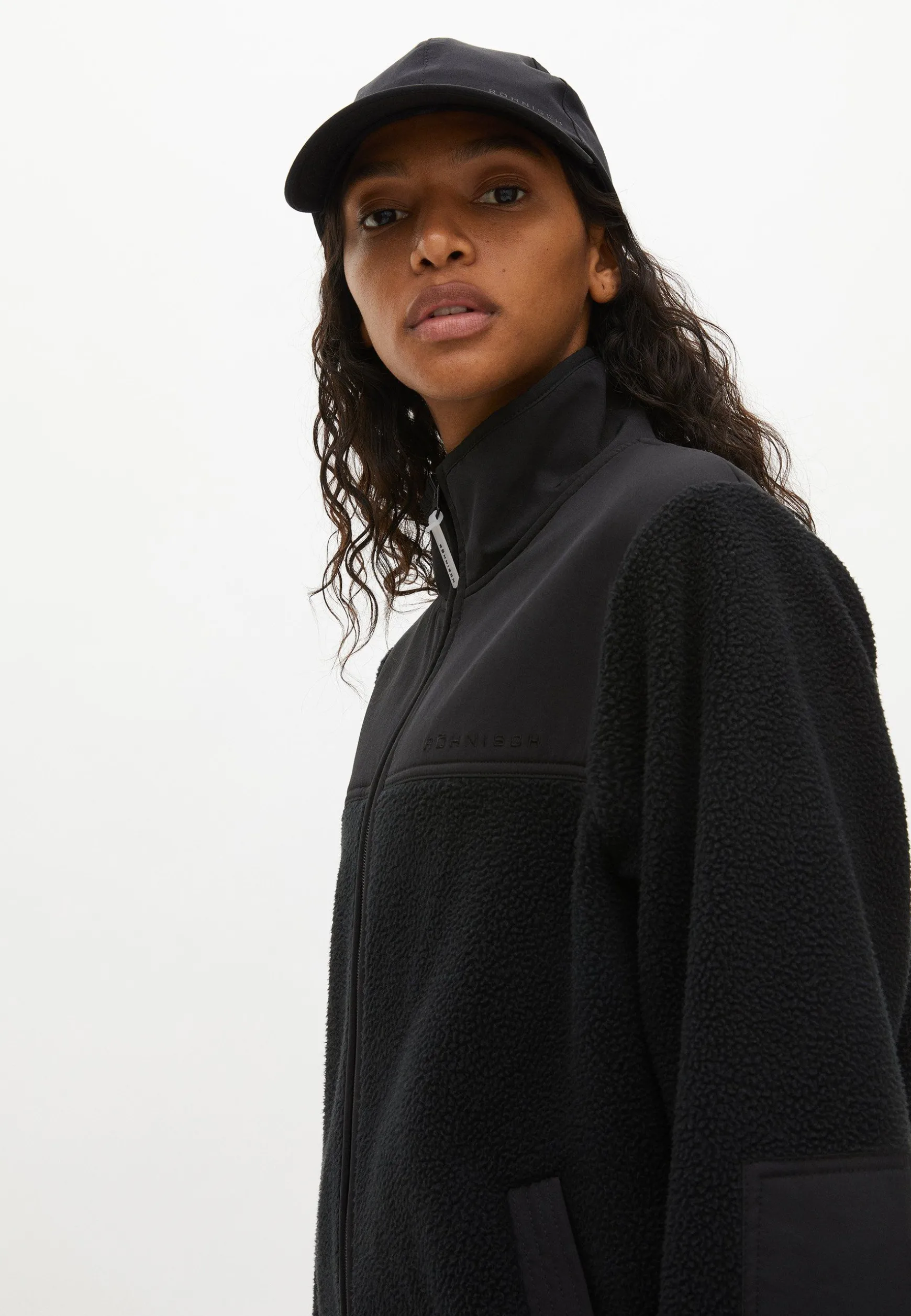 Phoebe Pile Jacket, Black