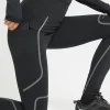 Shape Reflective Tights, Black