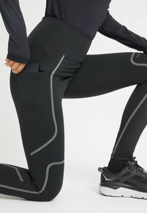 Shape Reflective Tights, Black