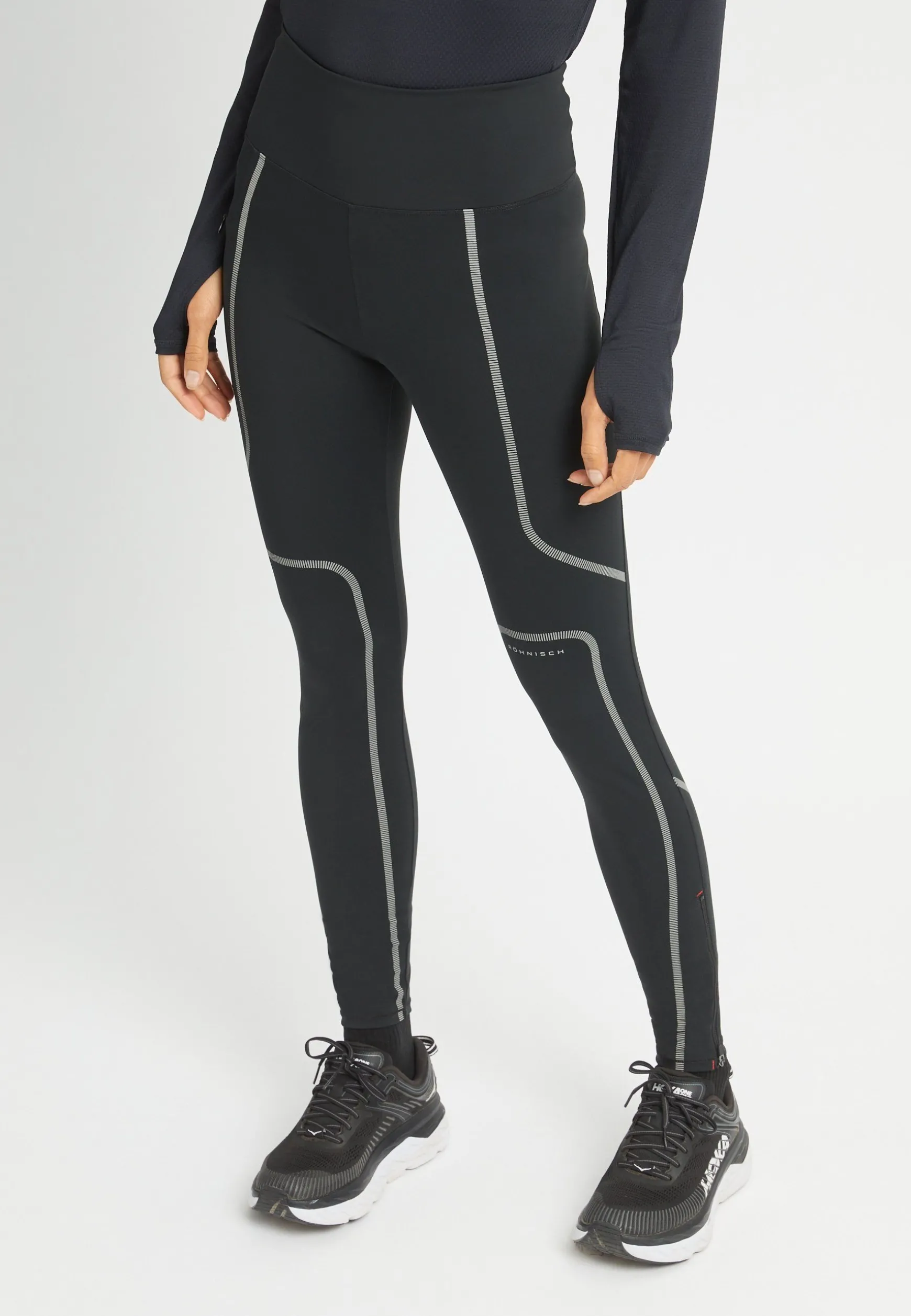 Shape Reflective Tights, Black
