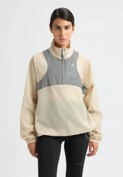 Shine Block Anorak, Peyote Beige